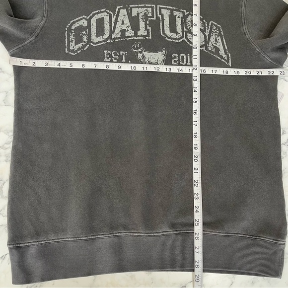 Goat USA Linden Sweatshirt gray cotton polyester Logo Medium - Picture 5 of 9